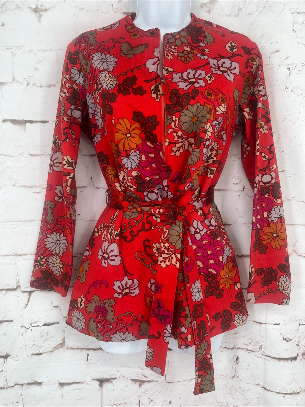 ✨VTG✨60’s Graff Mod Floral Pullover Top, Size S